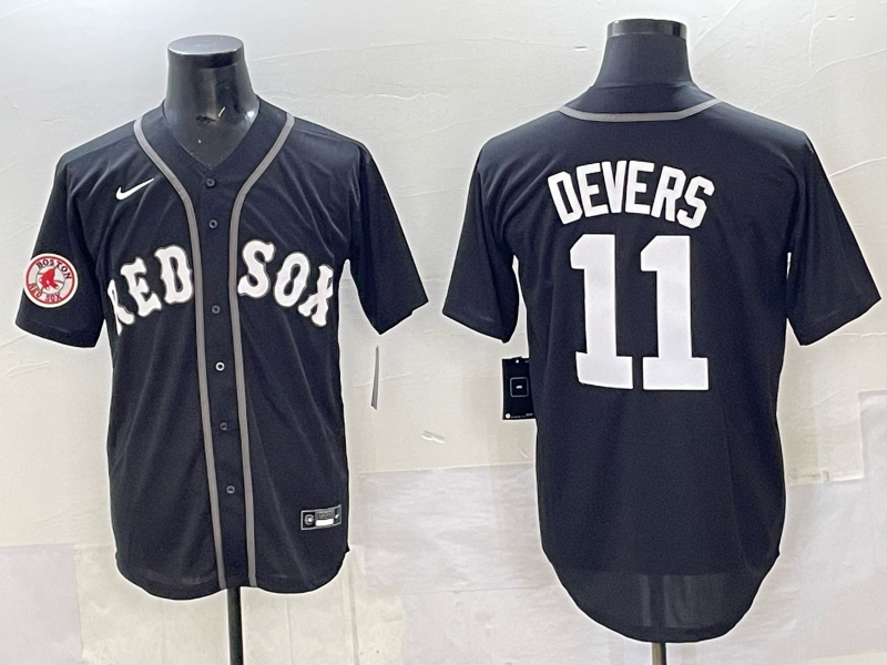 Men Boston Red Sox #11 Devers black 2025 Nike MLB Jersey 003